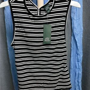 New! Size M.  Wild Fable Striped Black and White Tank Top